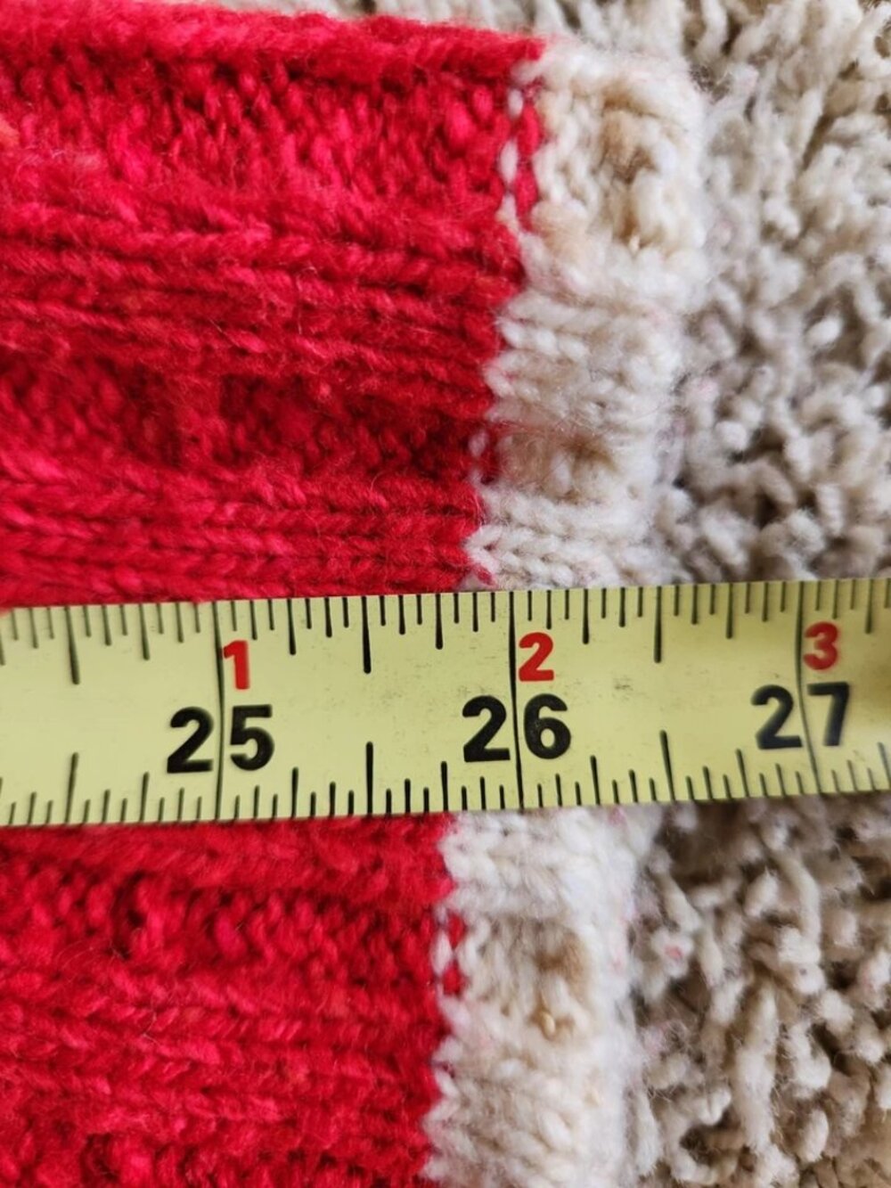Vintage 90's LizWear Liz Claiborne Red Chunky Knit Ski Sweater W/Snowflakes Sz L - Picture 6 of 15